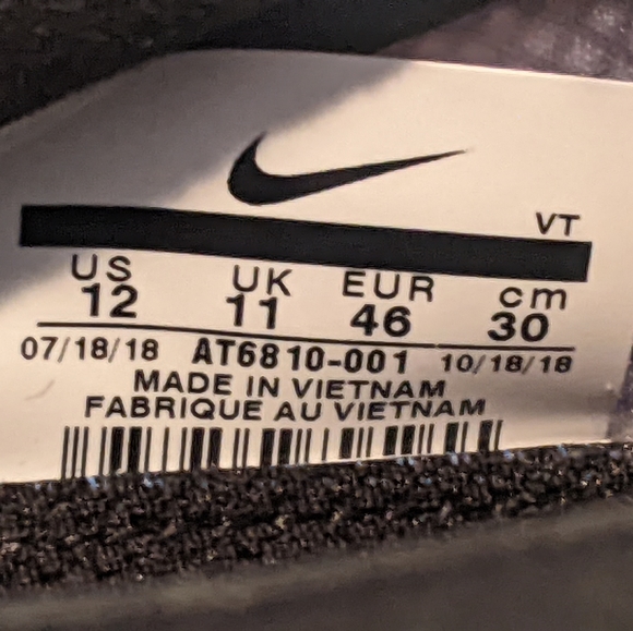 Nike Air Vapormax 2019 Black, Fuchsia, Lime Premium Men's 12 AT6810-001 - Picture 6 of 16